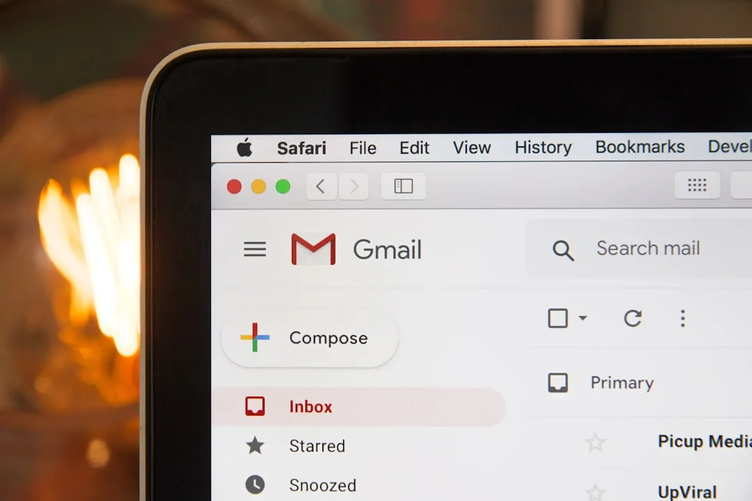 email inbox laptop