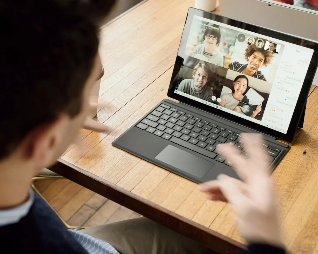laptop video conference